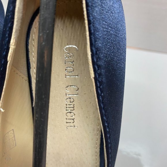 BRAND NEW Navy Pointed Toe Bow Heel Pump - Picture 5 of 9